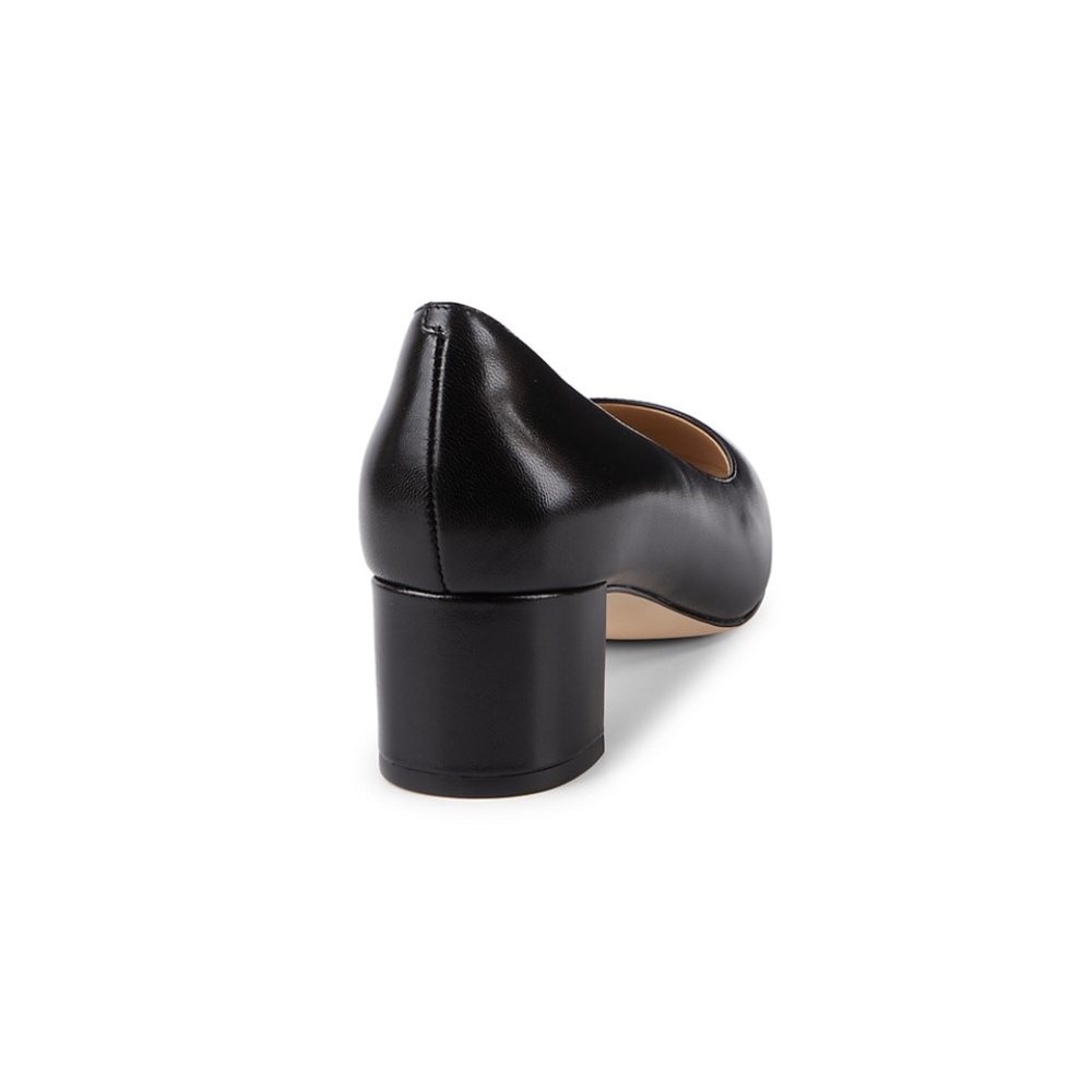 Cole Haan Lesli Black Leather Pump Block Heel Shoe - Picture 6 of 8